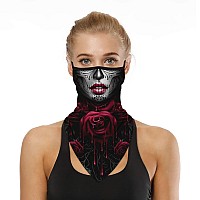 Yayourel Halloween Mask Scary Mask Halloween Masks For Adults Skull Mask Skeleton Bandana Neck Gaiter Face Mask Covering Ear Loo