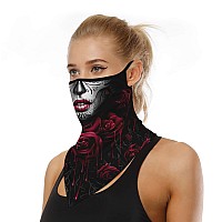 Yayourel Halloween Mask Scary Mask Halloween Masks For Adults Skull Mask Skeleton Bandana Neck Gaiter Face Mask Covering Ear Loo