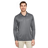 Mens Zone Performance Long Sleeve Polo - BLAcK - XS(D0102H7ZK88)