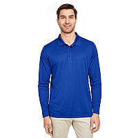 Mens Zone Performance Long Sleeve Polo - BLAcK - XS(D0102H7ZK1P)