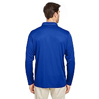 Mens Zone Performance Long Sleeve Polo - BLAcK - XS(D0102H7ZK1P)