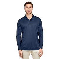 Mens Zone Performance Long Sleeve Polo - BLAcK - XS(D0102H7ZKDT)