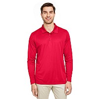 Mens Zone Performance Long Sleeve Polo - BLAcK - XS(D0102H7ZK6X)