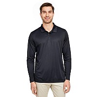 Mens Zone Performance Long Sleeve Polo - BLAcK - XS(D0102H7ZKY8)