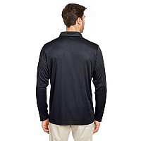 Mens Zone Performance Long Sleeve Polo - BLAcK - XS(D0102H7ZKY8)