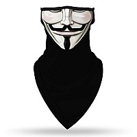 Yayourel Halloween Mask Scary Mask Hacker Mask Halloween Skeleton Bandana Neck Gaiter Face Mask Covering Ear Loop Hole Triangle