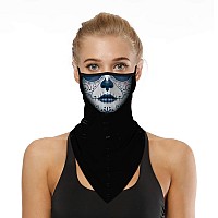 Yayourel Halloween Mask Scary Mask Halloween Masks For Adults Skull Mask Skeleton Bandana Neck Gaiter Face Mask Covering Ear Loo