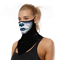 Yayourel Halloween Mask Scary Mask Halloween Masks For Adults Skull Mask Skeleton Bandana Neck Gaiter Face Mask Covering Ear Loo