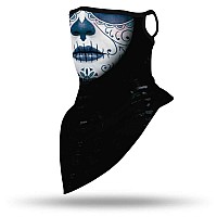 Yayourel Halloween Mask Scary Mask Halloween Masks For Adults Skull Mask Skeleton Bandana Neck Gaiter Face Mask Covering Ear Loo