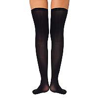 4 Pairs Womens Silk Thigh High Stockings Nylon Socks For Women Halloween Cosplay Costume Party Tights Accessory Black White