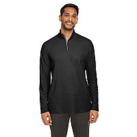 Mens Fusion chromaSoftPique Quarter-Zip - BLAcK - S(D0102H7ZVS6)