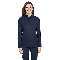 Ladies Fusion chromaSoftPique Quarter-Zip - BLAcK - XS(D0102H7Zc02)