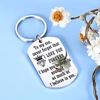 Easter Basket Stuffers For Son From Mom Dad I Love You Keychain Gift For Boys To My Son Gifts For Son Teen Teens Teenager Birthd