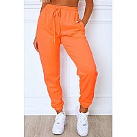 Waitfairy Womens Sweatpants High Waisted Jogger Pants Sweat Pants Halloween Costumes Pumpkin Pattern S Orange