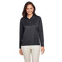 Ladies Zone Performance Long Sleeve Polo - BLAcK - XS(D0102H7ZTcT)