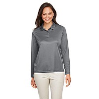 Ladies Zone Performance Long Sleeve Polo - BLAcK - XS(D0102H7ZTJ2)