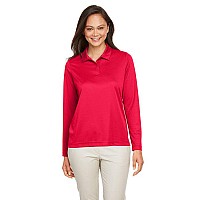 Ladies Zone Performance Long Sleeve Polo - BLAcK - XS(D0102H7ZTMX)