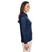 Ladies Zone Performance Long Sleeve Polo - BLAcK - XS(D0102H7ZT0P)