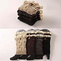 Winter Warmers Supercute cableKnit Socks(D0102HEYPVg)