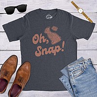 Mens Oh Snap T Shirt Funny Chocolate Easter Bunny Basket Egg Hunt Gift For Him Mens Funny T Shirts Easter T Shirt For Men Funny