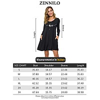 Zennilo Womens Loose Fit Casual Swing Halloween Tshirt Dress With Pocketsflower42M