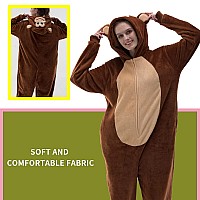 Cosusket Snug Fit Unisex Adult Onesie Pajamas Flannel Cosplay Animal One Piece Halloween Costume Sleepwear Homewear