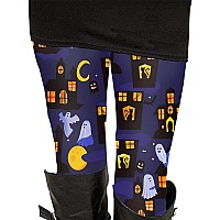 Womens Yoga Pants Ankle Length Emoji Print Halloween Bat Leggings Stretch Tights 2Xl