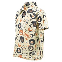 Unique Baby Boys Spooky Retro Halloween Tshirt Polo 6Y Creme