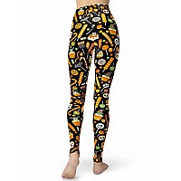 Womens Halloween Pumpkin Printed Leggings Ultra Buttery Soft Elastic Tights Lxxl Spooky Dessert