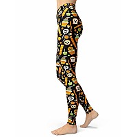 Womens Halloween Pumpkin Printed Leggings Ultra Buttery Soft Elastic Tights Lxxl Spooky Dessert