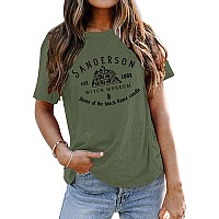 Halloween T Shirt Women Sanderson Letter Print Graphic Tshirt Hocus Pocus Tees Tops Green Xxlarge