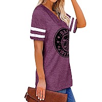 Ounar Basic Witch Coffee T Shirts For Women Halloween Graphic Letter Print Shirt With Funny Sayings Casual Tee Tops