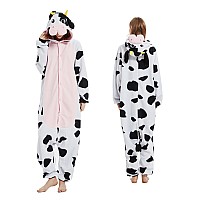 Majcos Onesies Animal Pajamas Cow Onesie Adult Cartoon Cosplay Christmas Halloween Costume For Women Men