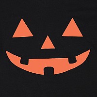 Happy Halloween Pumpkin V Neck Tshirt Long Sleeve Tops Womens Tees S