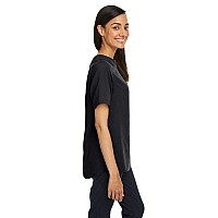 Ladies Perfect FitBoat-Neck Blouse - BLAcK - XS(D0102H7Z4T2)