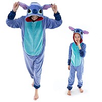 Cosusket Fitted Unisex Adult Bear Onesie Pajamas Halloween Flannel Womens Cosplay Animal One Piece Costume