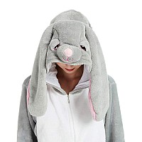 Abenca Easter Bunny Onesie Pajamas For Unisex Adult Cartoon One Piece Animal Rabbit Halloween Christmas Cosplay Costume Bunny