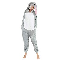 Abenca Easter Bunny Onesie Pajamas For Unisex Adult Cartoon One Piece Animal Rabbit Halloween Christmas Cosplay Costume Bunny