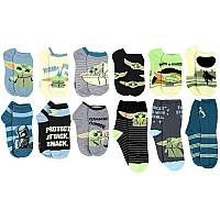 Star Wars Boys The Mandalorian Baby Yoda 12 Days Of Socks Advent Calendar Box Set No Show Quarter And Crew Socks Small