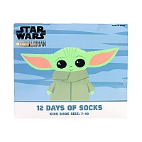 Star Wars Boys The Mandalorian Baby Yoda 12 Days Of Socks Advent Calendar Box Set No Show Quarter And Crew Socks Small