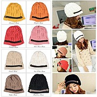 Be My Beanie Soft Wool Beanie cap With Vegan Leather Trim(D0102HEYg5U)