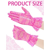 Satinior Ladies Lace Gloves For Women Tea Party Gloves Elegant Short Gloves Courtesy Gloves For Wedding Dinner Opera Parties Ro