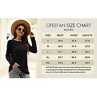 Ofeefan Halloween Shirts For Women Long Sleeve Halloween Sweater Caramel Orange Xl