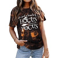 Halloween T Shirt Women Sanderson Letter Print Tiedye Graphic Tshirt Hocus Pocus Tees Tops