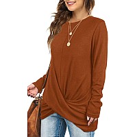 Jescakoo Tunic Tops To Wear With Leggings Halloween Shirts For Women Orange Xxxl