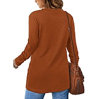 Jescakoo Tunic Tops To Wear With Leggings Halloween Shirts For Women Orange Xxxl