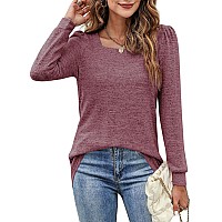 Puff Sleeve Tops For Women Thanksgiving Shirts Fall Fashion 2022 Halloween Purple S