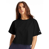 Ladies cropped Heritage T-Shirt - BLAcK - XS(D0102H7D9ZJ)