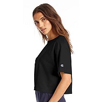 Ladies cropped Heritage T-Shirt - BLAcK - XS(D0102H7D9ZJ)