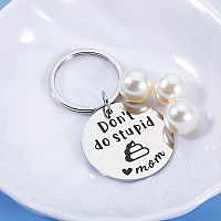 Ggojagst Dont Do Stupid St Poop Love Mum Keychain Funny Stupid Stuffs Halloween Basket Stuffers Son Gifts From Mom Teen Boy Gir